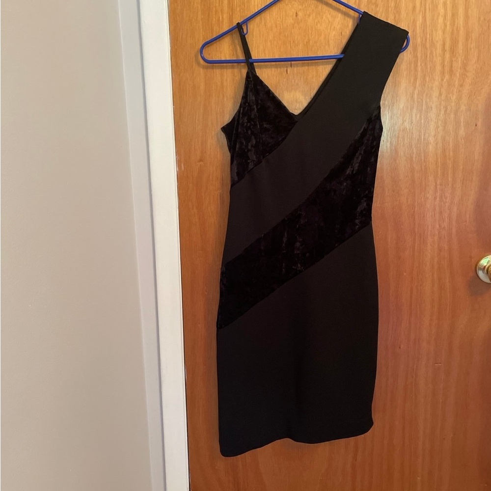 Rachel Roy Black Asymmetrical Dress